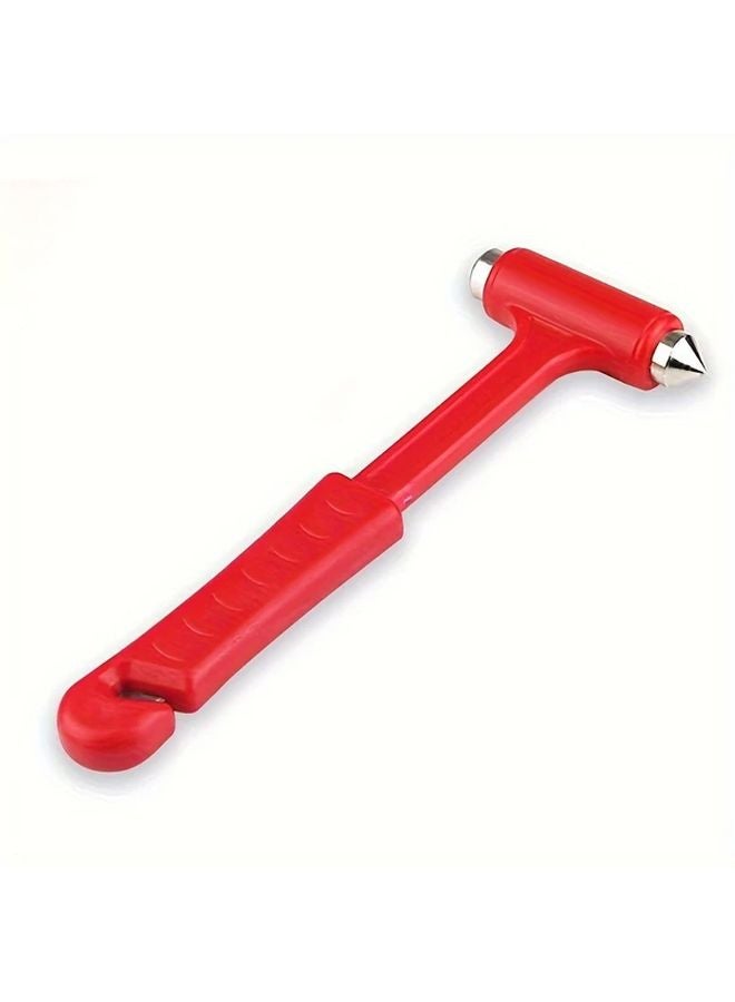 2 In 1 Emergency Car Safety Hammer Seatbelt Cutter And Window Breaker Red Silicone 1pc - Image 2